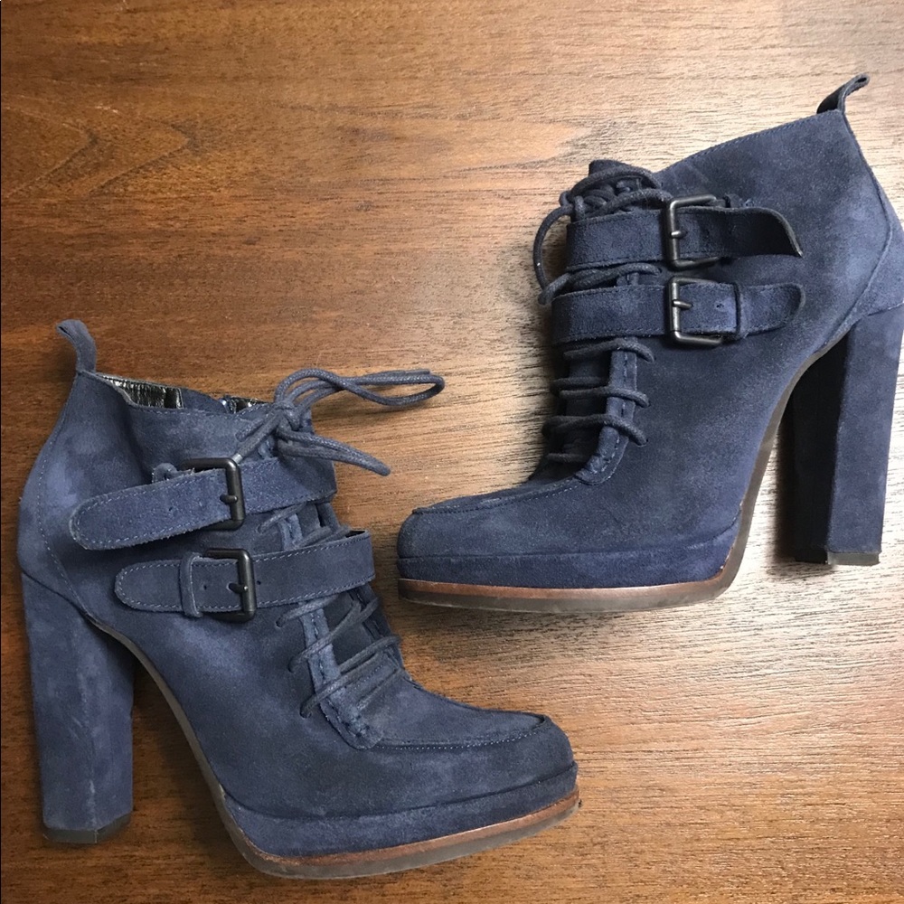 Dolce vita suede booties - navy blue